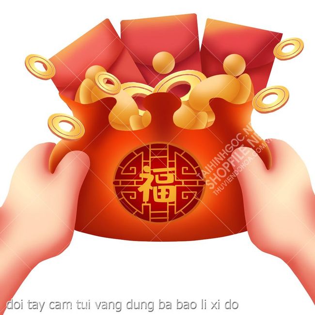 doi tay cam tui vang dung ba bao li xi do